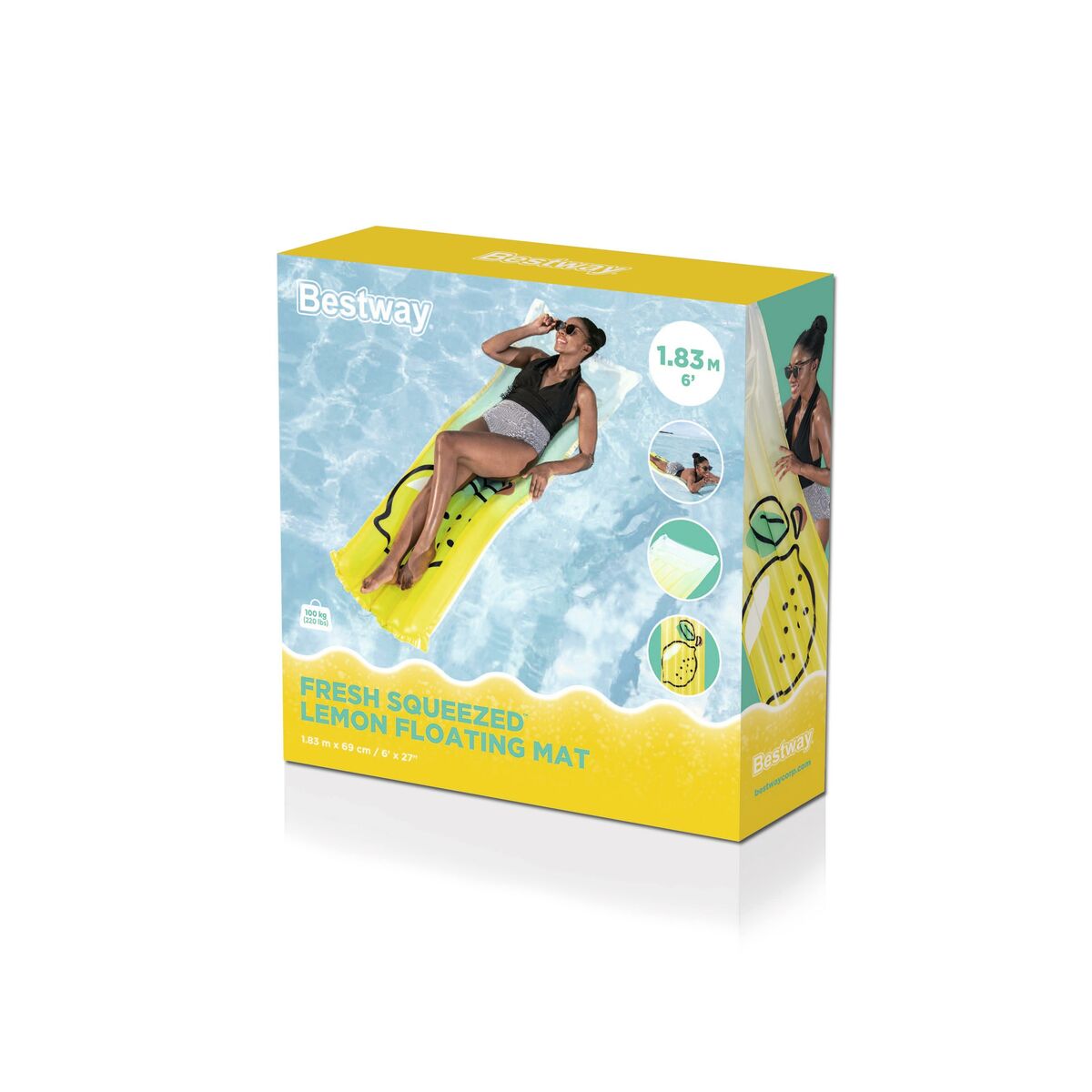 Bestway Inflatable Mattress Lemon 183×69 cm Beach & Pool 44122