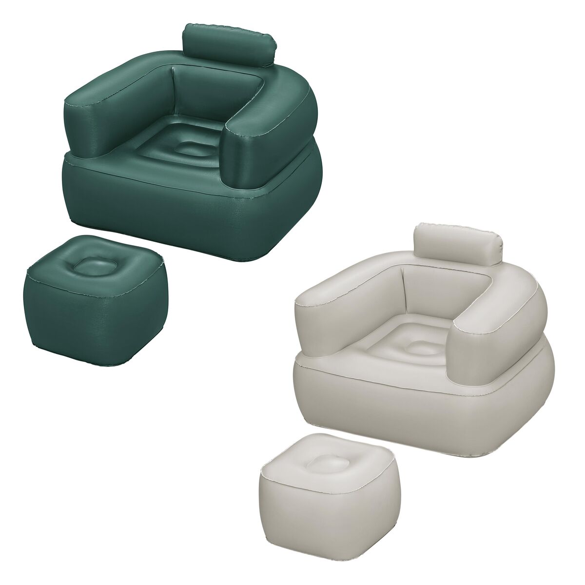 Bestway Inflatable Armchair with Footrest Assorted Color 107x99x80/48x48x36 cm Indoor 75137 Bestway Inflatable Armchair with Footrest Assorted Color 107x99x80/48x48x36 cm Indoor 75137