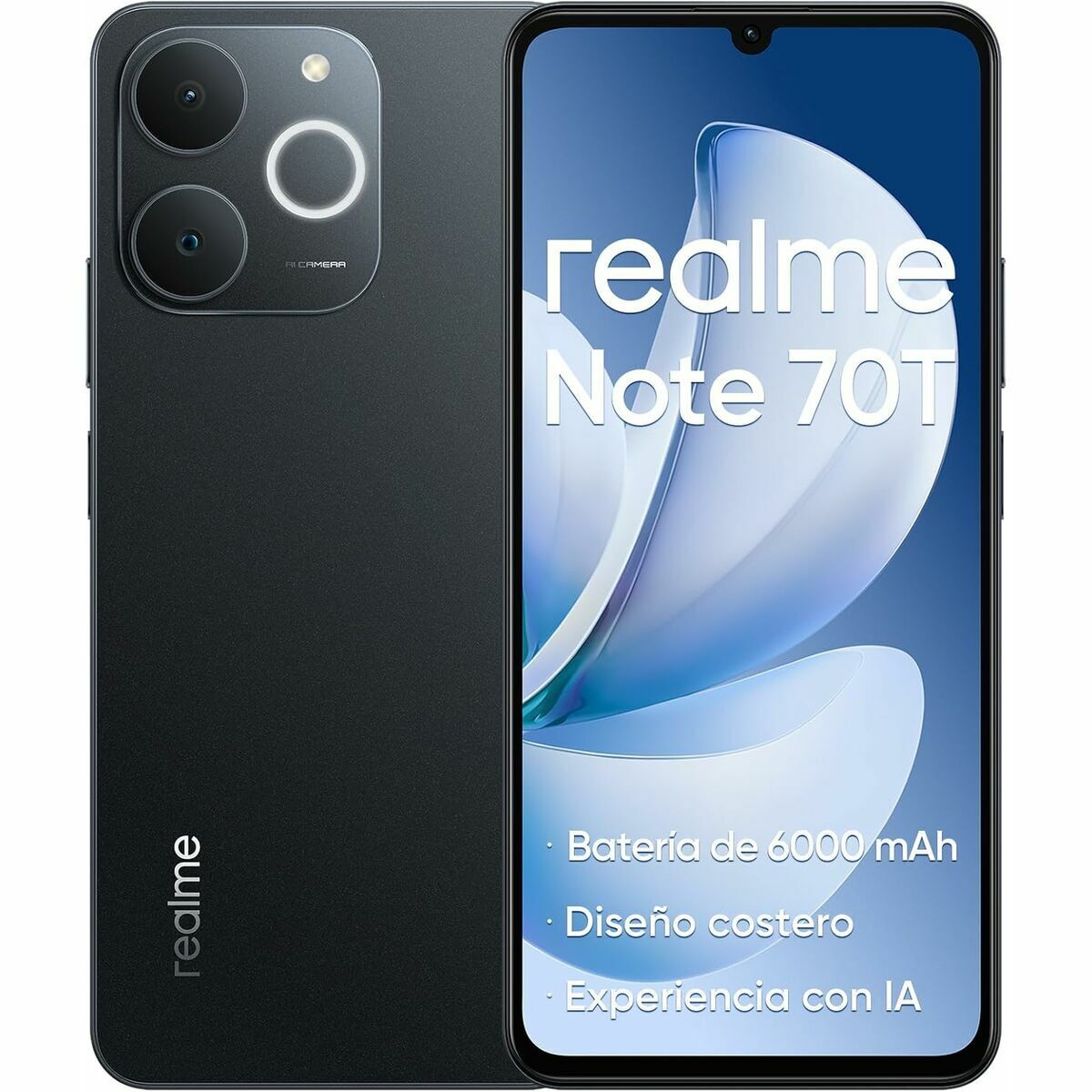 Smartphone Realme NOTE 70T 4 GB RAM 128 GB 6,74″ Unisoc Black Smartphone Realme NOTE 70T 4 GB RAM 128 GB 6,74″ Unisoc Black