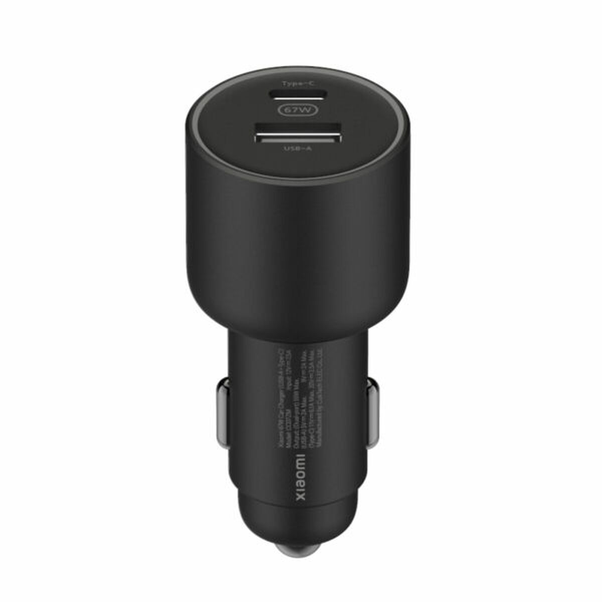 Universal USB Car Charger + USB C Cable Xiaomi 67W Black Universal USB Car Charger + USB C Cable Xiaomi 67W Black