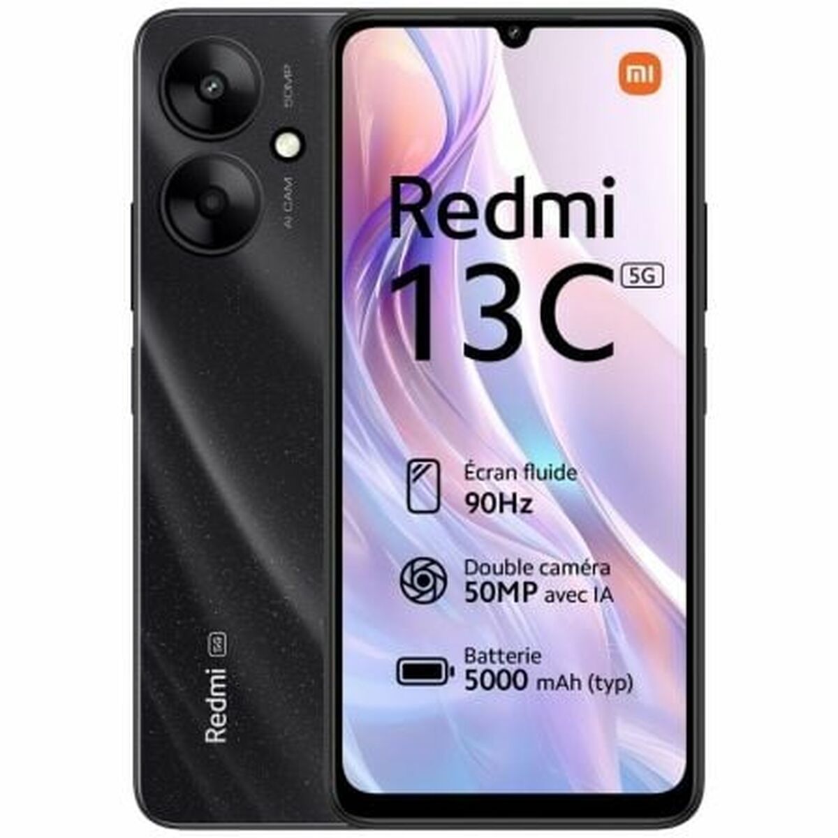Smartphone Xiaomi Redmi 13C 5G 6,74″ Mediatek Dimensity 6100+ 4 GB RAM 128 GB Black