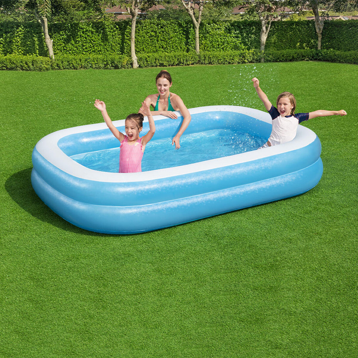 Inflatable Paddling Pool for Children Bestway Multicolour 262 x 175 x 51 cm
