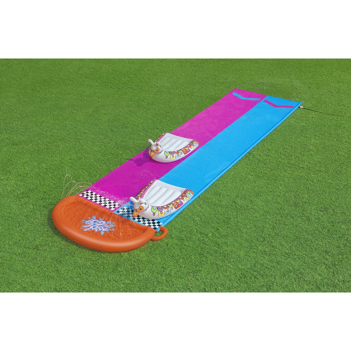 Bestway Sliding Track with Inflatable Double Llama Animals 488×138 cm +3 Years Garden 52320