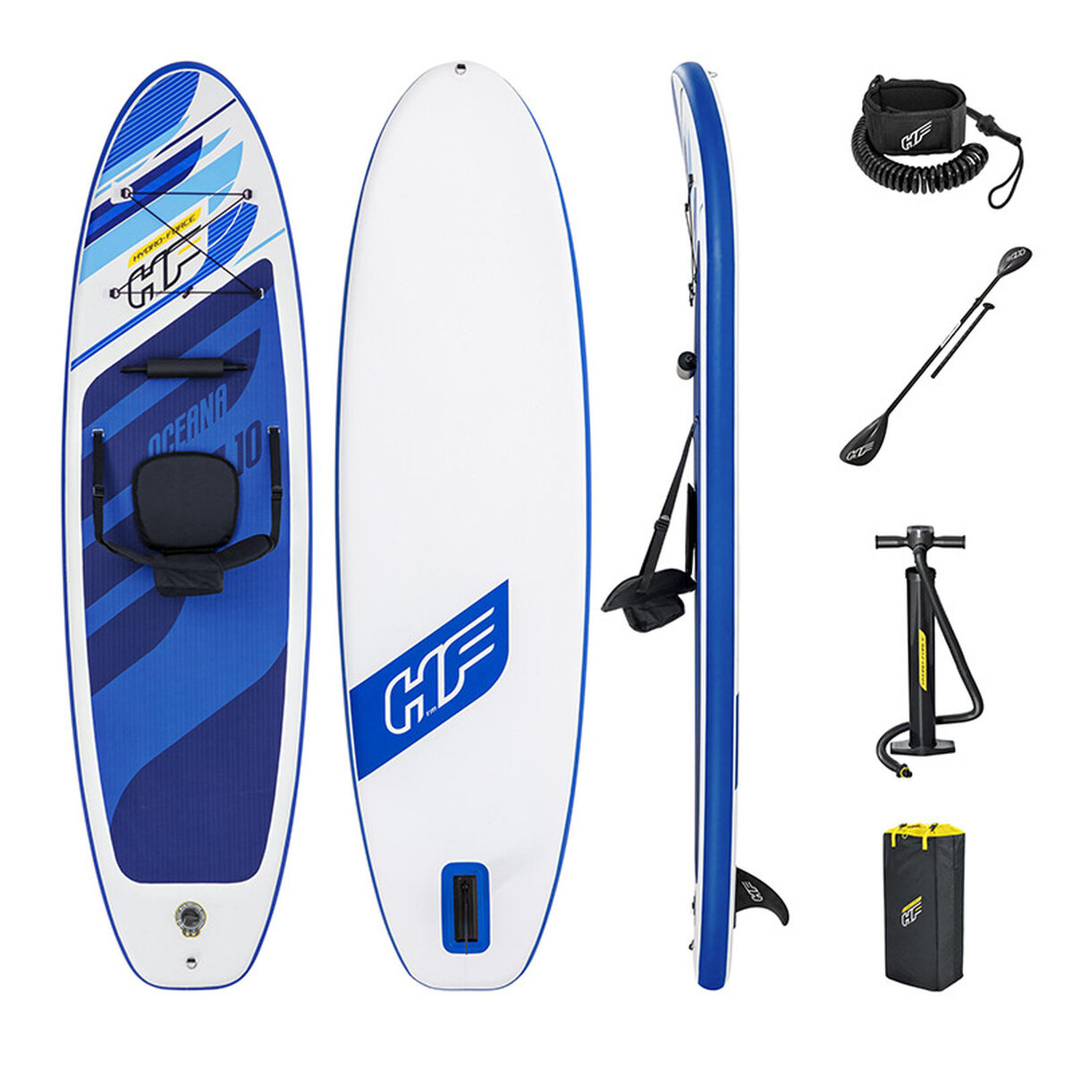 Inflatable Paddle Surf Board with Accessories Bestway Hydro-Force Multicolour 305 x 84 x 12 cm Inflatable Paddle Surf Board with Accessories Bestway Hydro-Force Multicolour 305 x 84 x 12 cm
