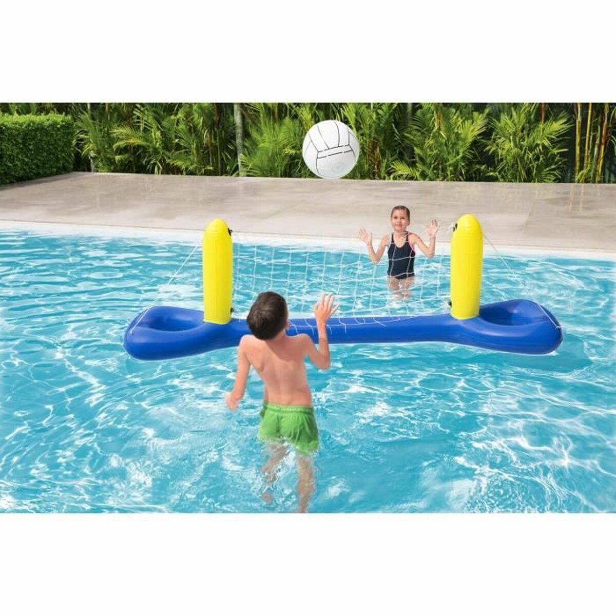 Inflatable Volleyball Net Bestway 244 x 64 x 76 cm Yellow Blue