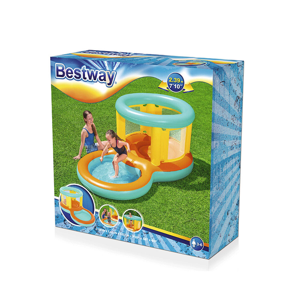 Children’s pool Bestway 239 x 142 x 102 cm 70 L Playground