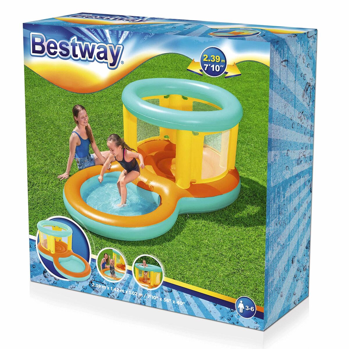 Children’s pool Bestway 239 x 142 x 102 cm 70 L Playground