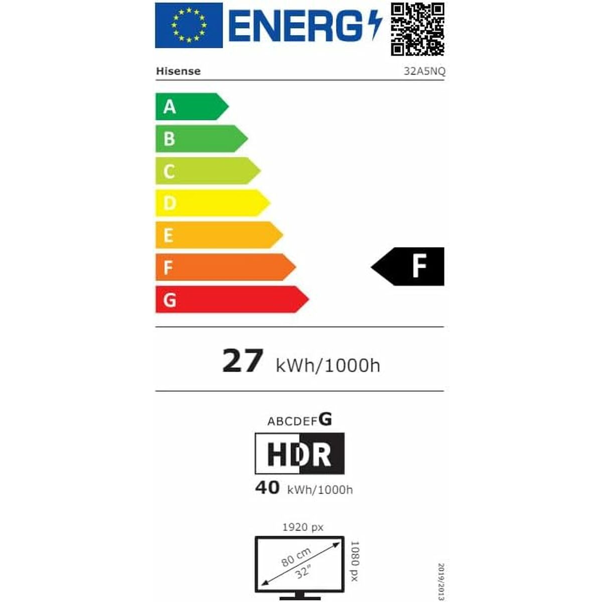 Smart TV Hisense 32A5NQ Full HD 32″ LED HDR D-LED QLED