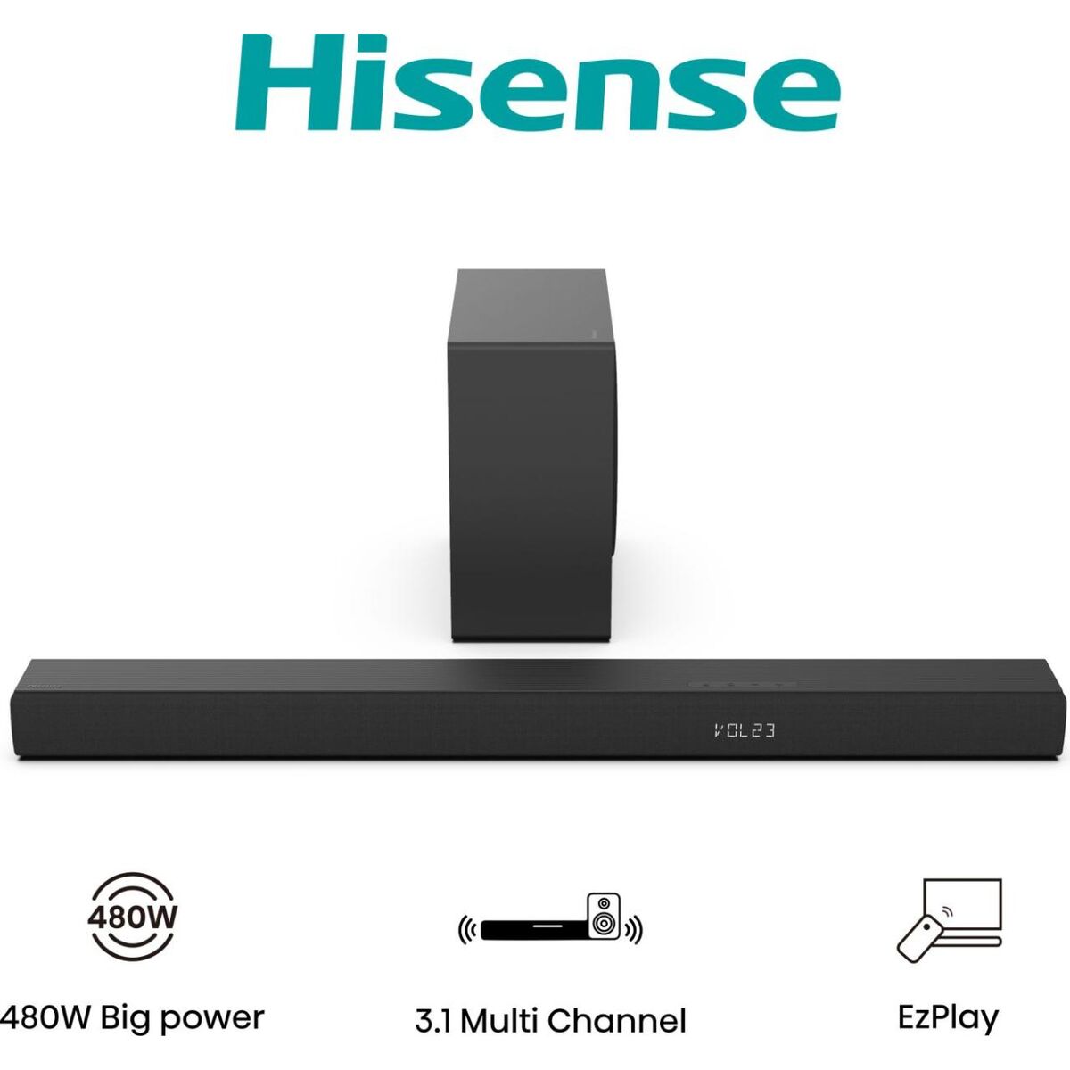 Soundbar Hisense HS3100 480W Black 480 W Soundbar Hisense HS3100 480W Black 480 W