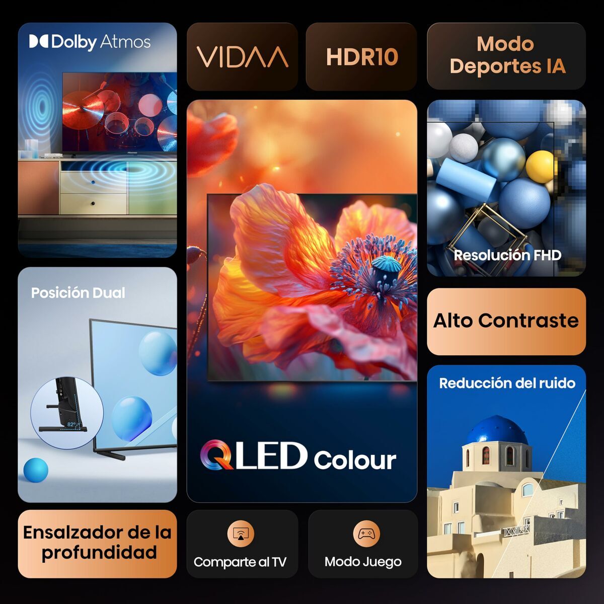 Smart TV Hisense 40A5Q 40″ Full HD HDR HDR10 QLED