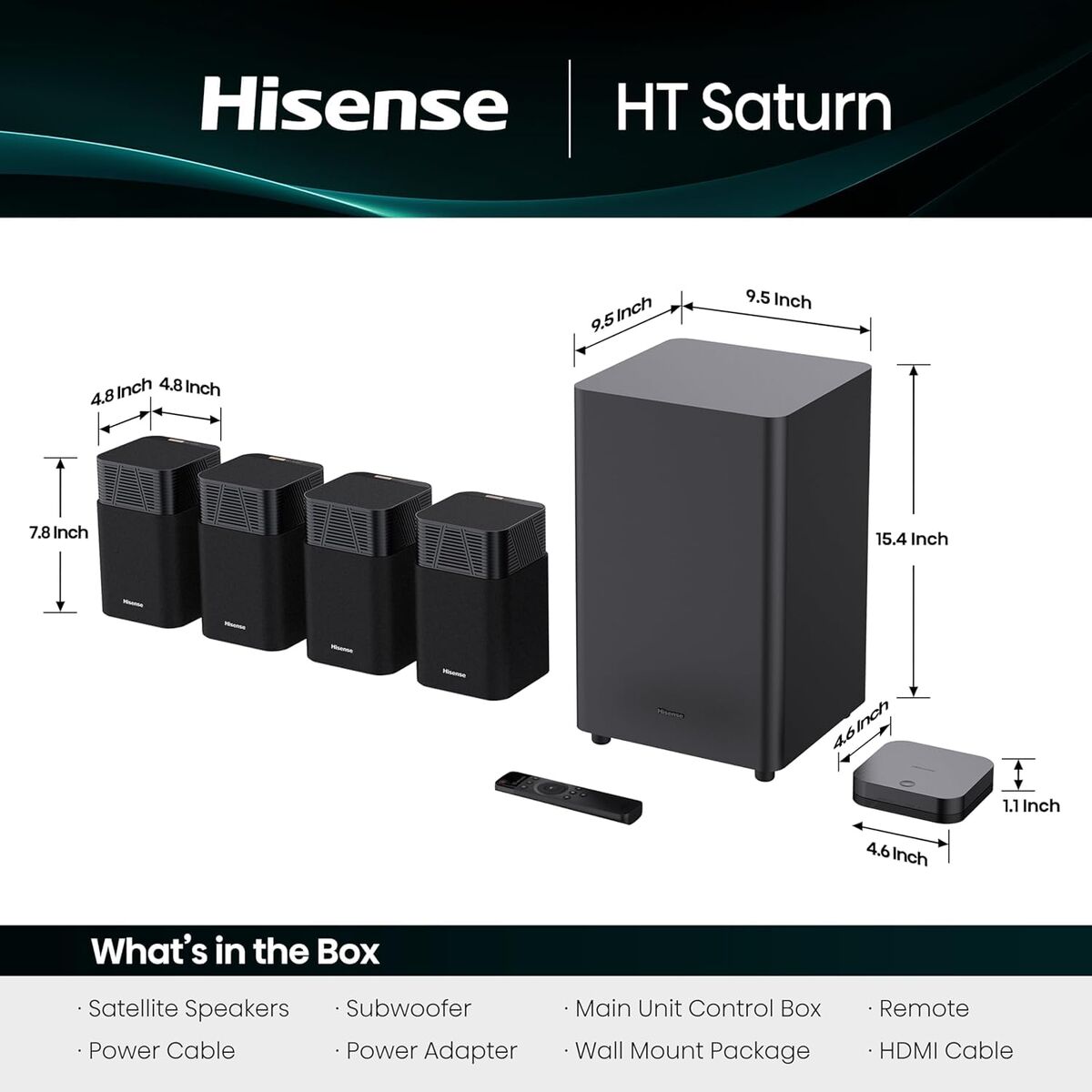 Soundbar Hisense HT SATURN Black