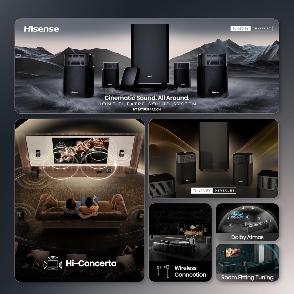 Soundbar Hisense HT SATURN Black