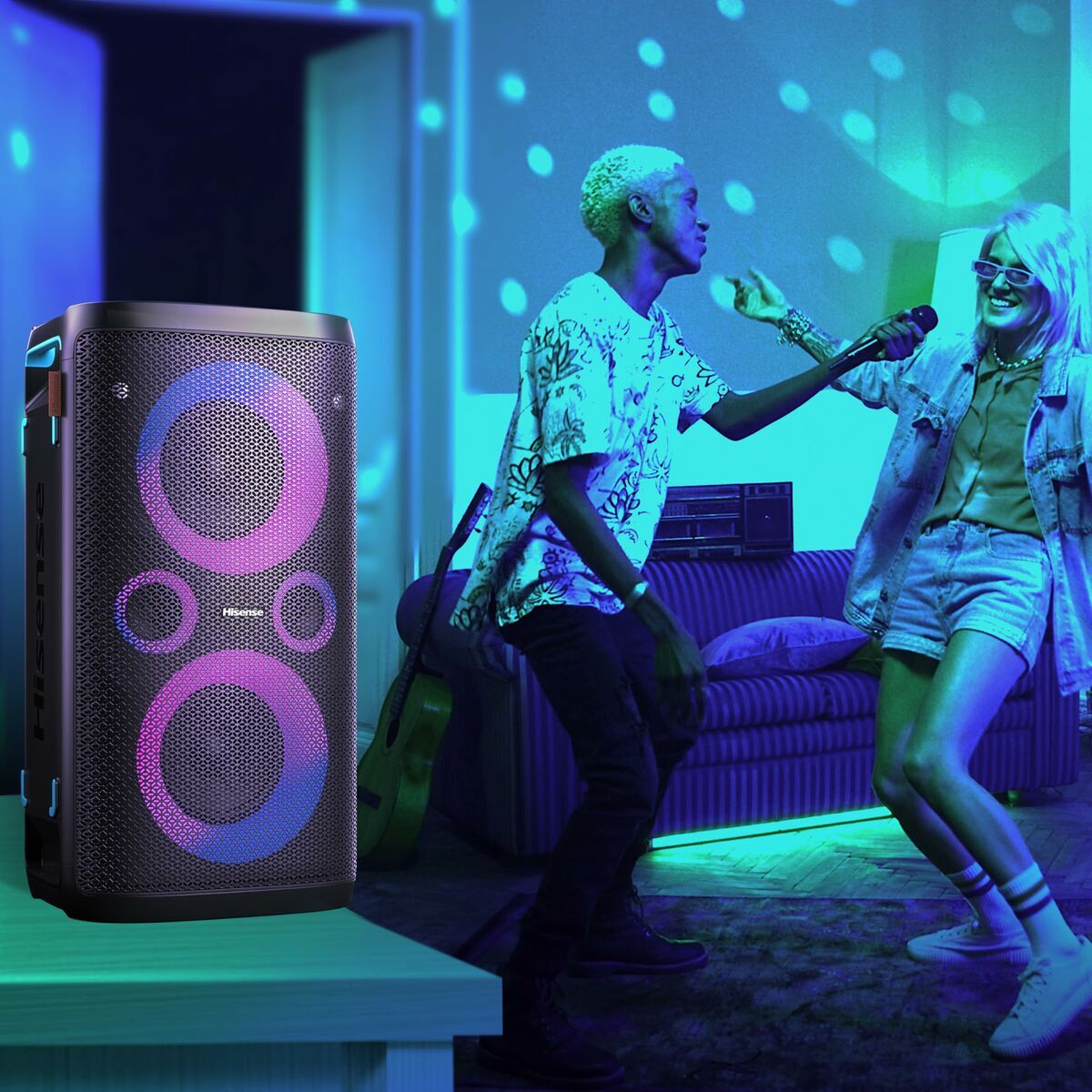 Portable Bluetooth Speakers Hisense PARTY STORM Black 300 W