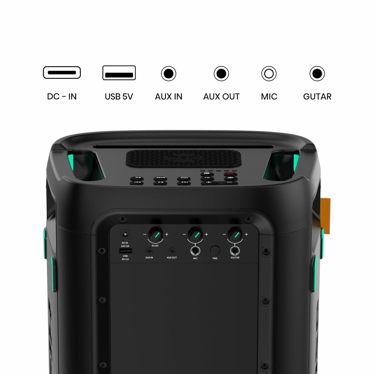 Portable Bluetooth Speakers Hisense PARTY STORM Black 300 W