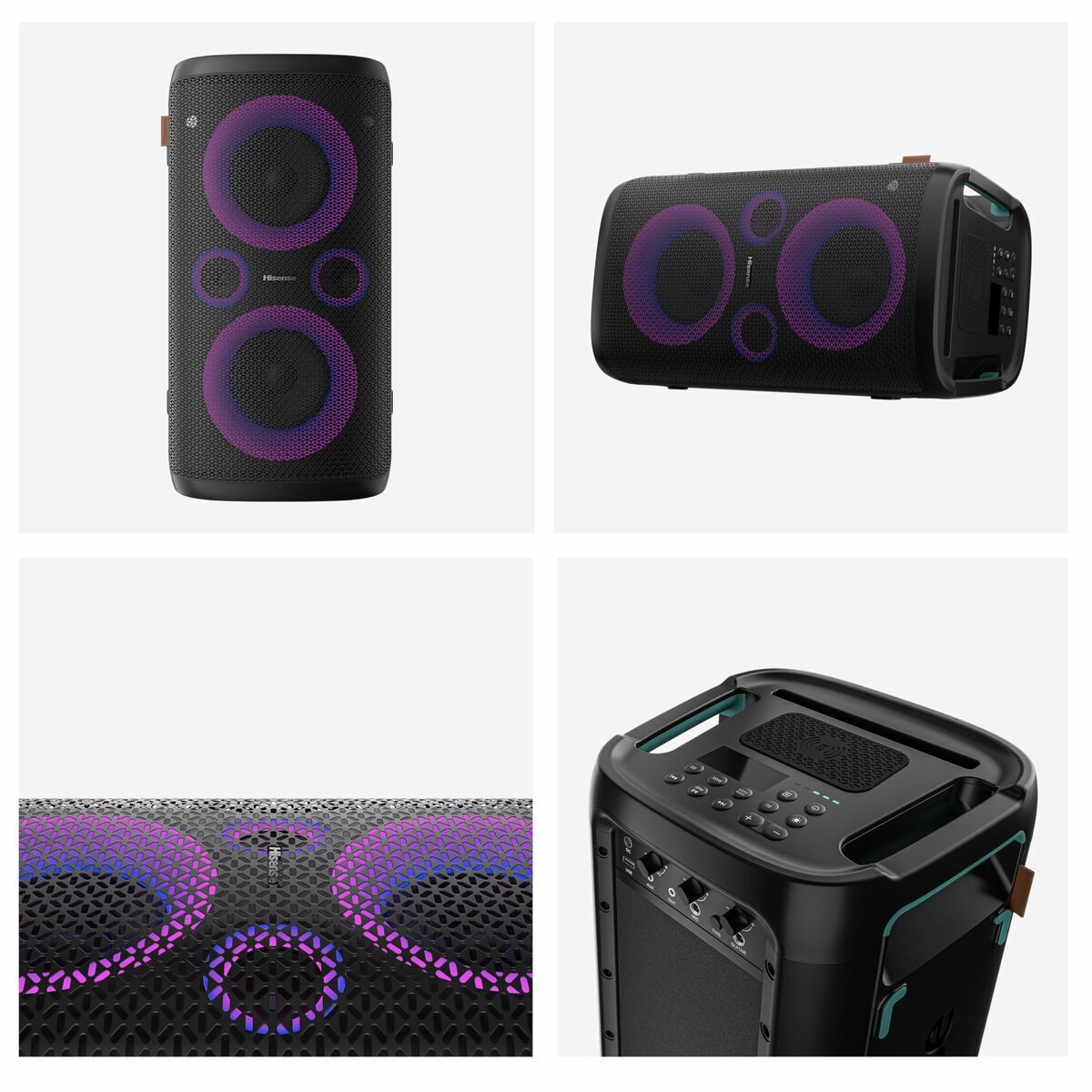 Portable Bluetooth Speakers Hisense PARTY STORM Black 300 W