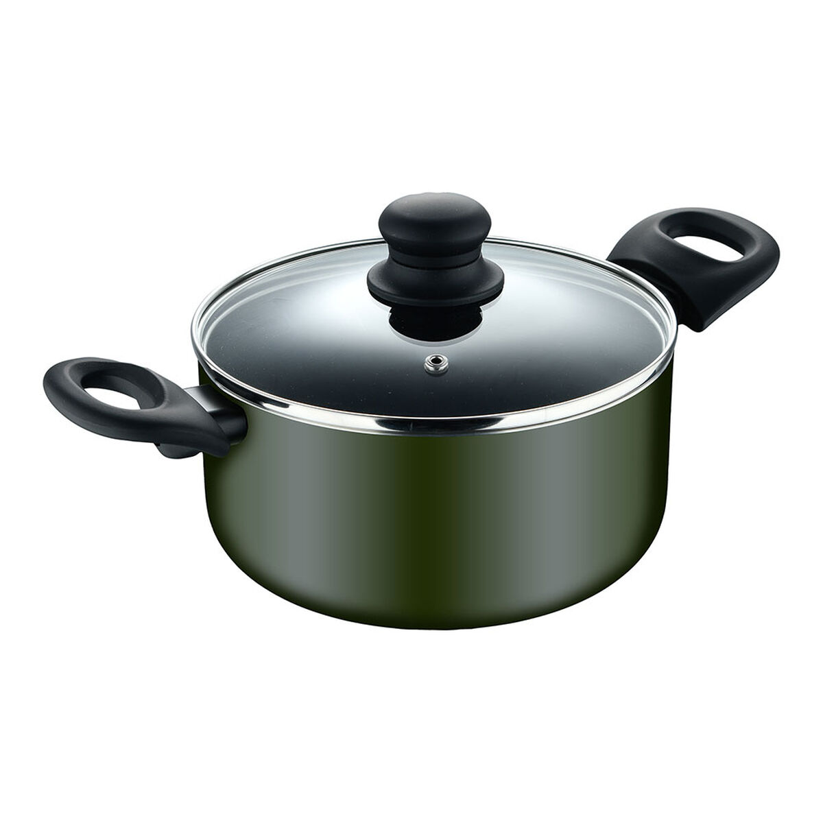 Casserole with lid San Ignacio experto Black Green Transparent  24 cm Casserole with lid San Ignacio experto Black Green Transparent  24 cm
