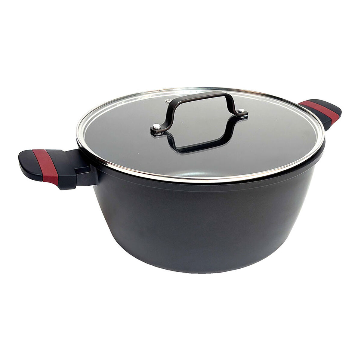 Casserole with lid San Ignacio denia experto Black Red 20 cm