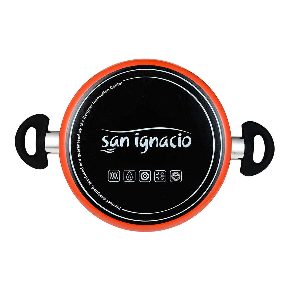 Casserole with lid San Ignacio valencia experto Orange Carbon steel