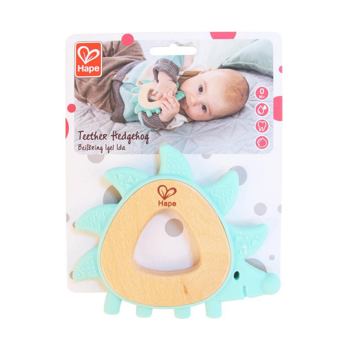 Teether for Babies Hape Hedgehog 14,5 x 11,5 x 1,5 cm