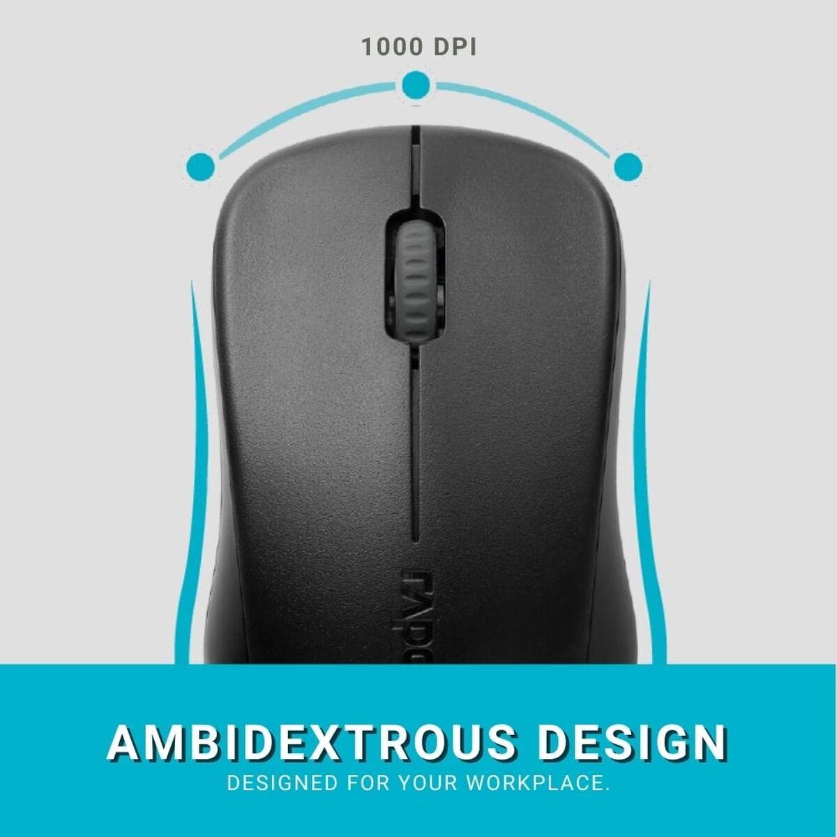 Mouse Rapoo 00142012 1000 dpi Black