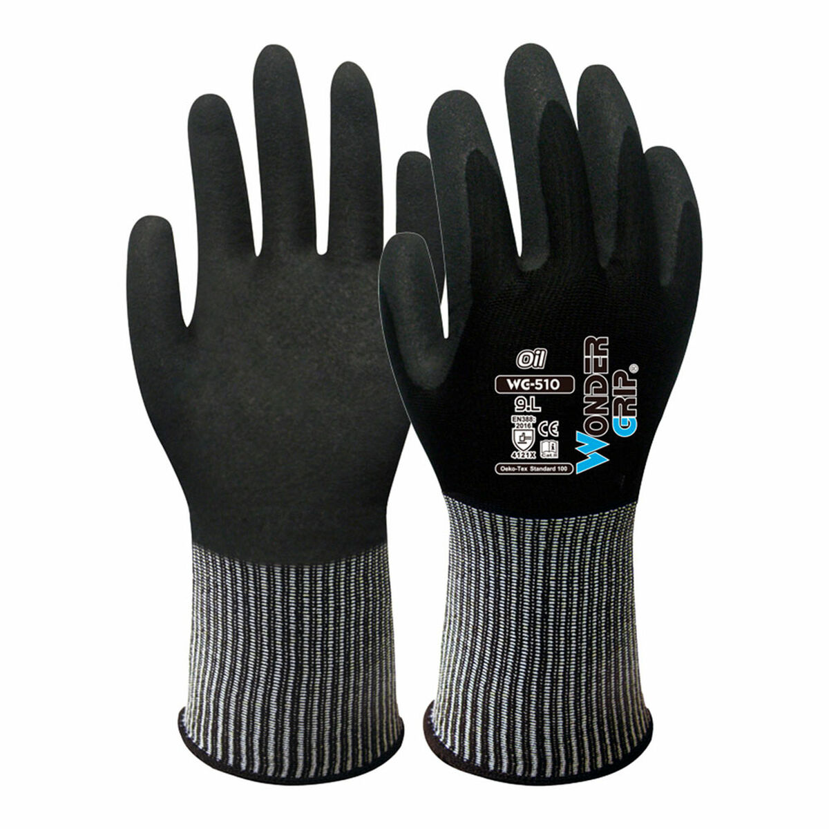 Work Gloves Wonder Grip Black Work Gloves Wonder Grip Black
