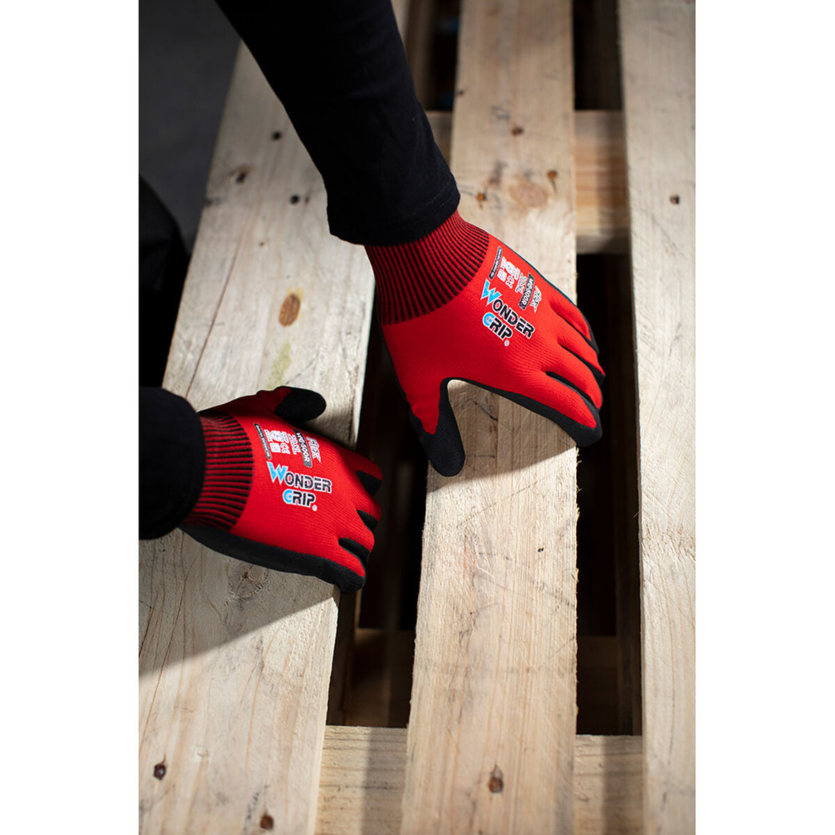 Work Gloves Wonder Grip Red Nitrile
