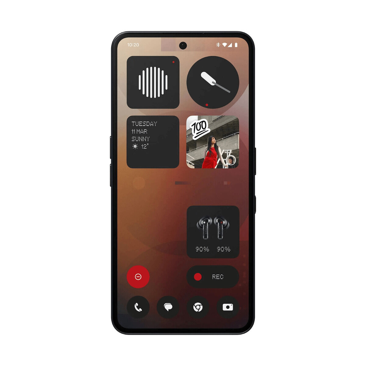 Smartphone Nothing phone A10400142 Octa Core 8 GB RAM 128 GB Black