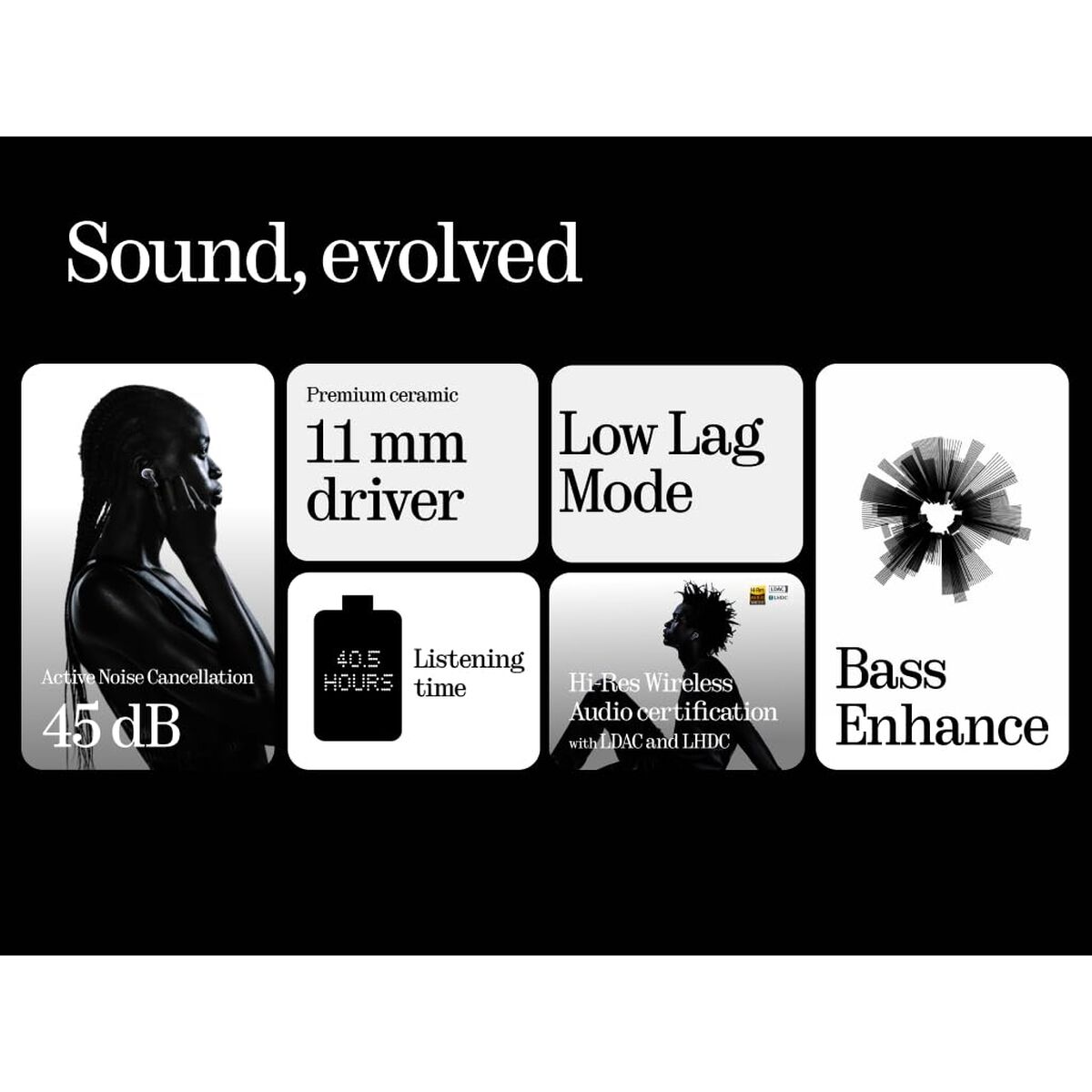 Headphones with Microphone Nothing A10600061 Black