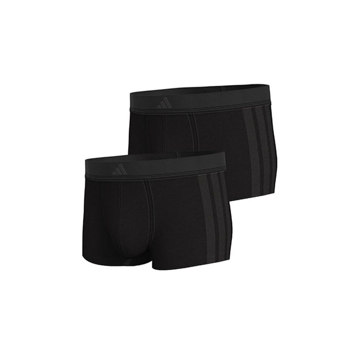 Men’s Boxer Shorts Adidas Trunk Low Rise 3 Stripes Black 2 Pieces