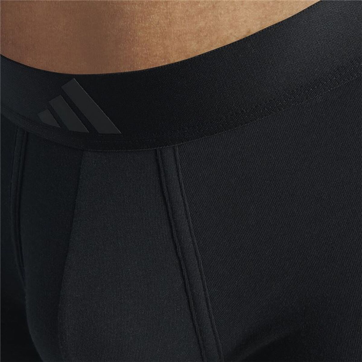 Men’s Boxer Shorts Adidas Trunk Low Rise 3 Stripes Black 2 Pieces