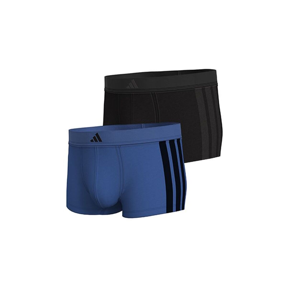 Men’s Boxer Shorts Adidas Trunk Low Rise 3 Stripes Blue 2 Pieces