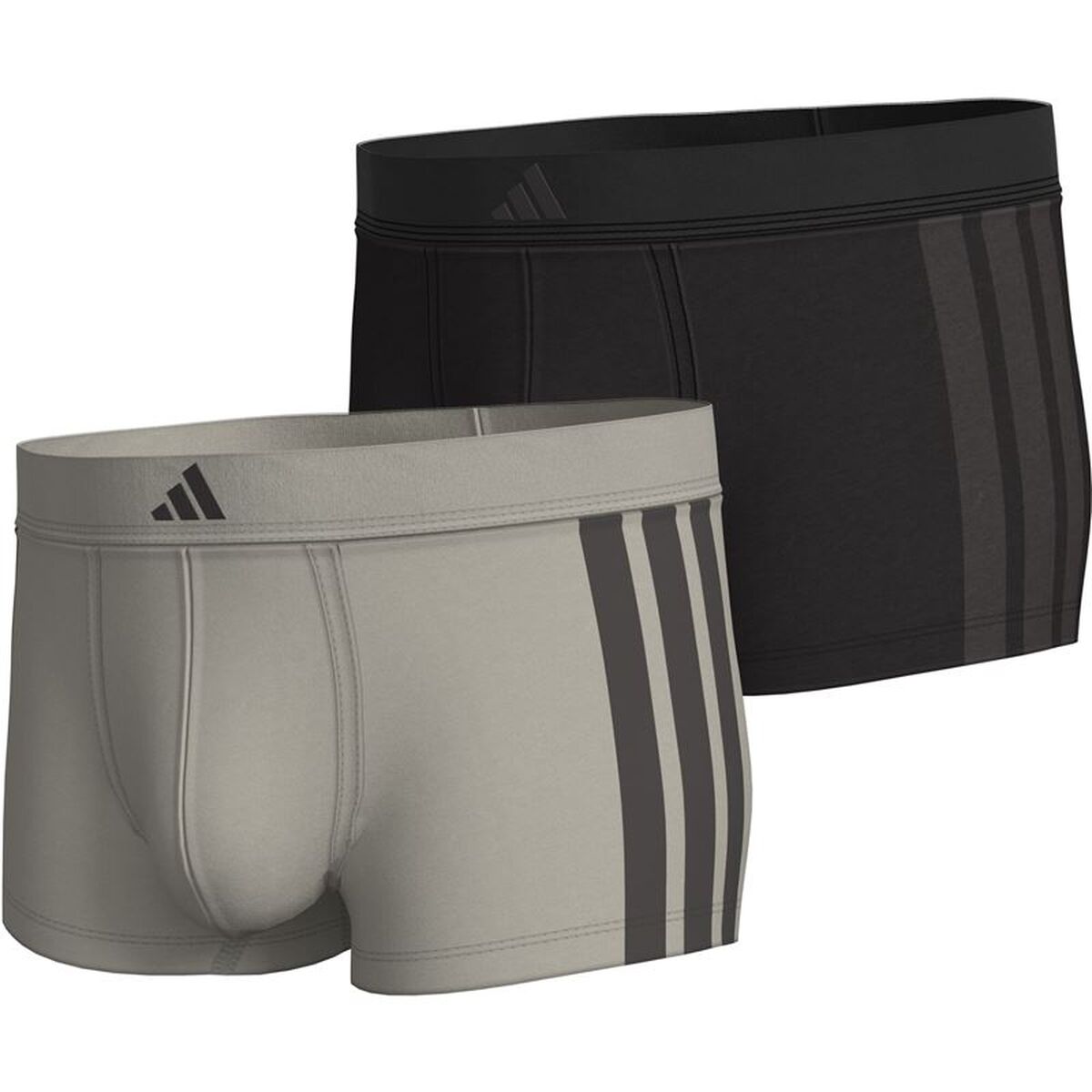 Men’s Boxer Shorts Adidas Low Rise 3 Stripes 2P Active Flex Grey 2 Pieces
