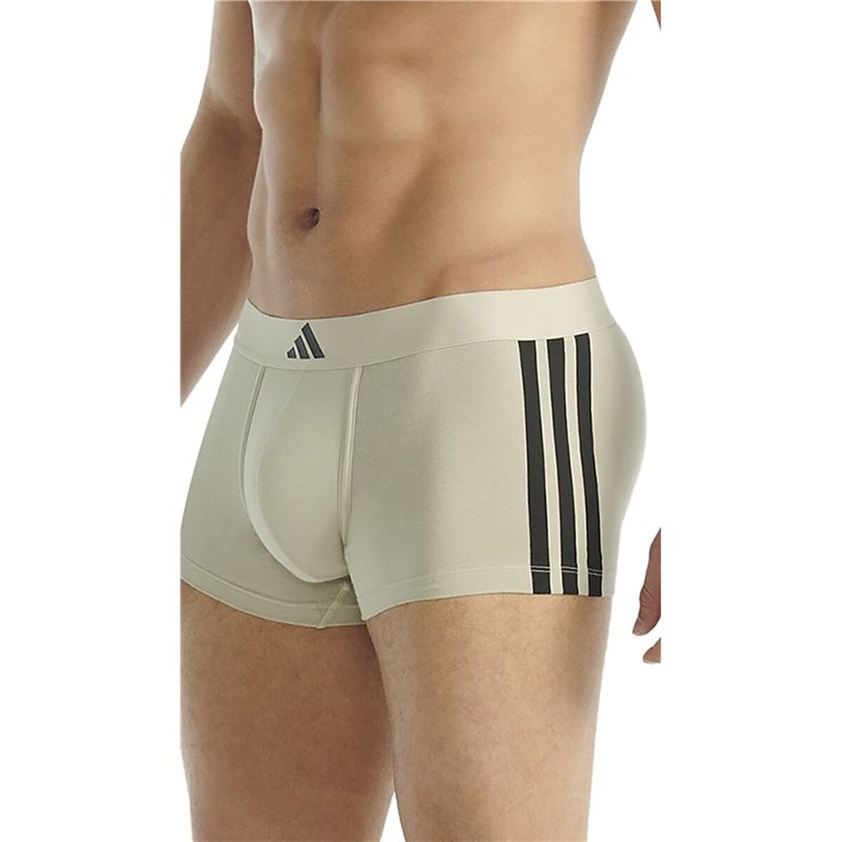 Men’s Boxer Shorts Adidas Low Rise 3 Stripes 2P Active Flex Grey 2 Pieces
