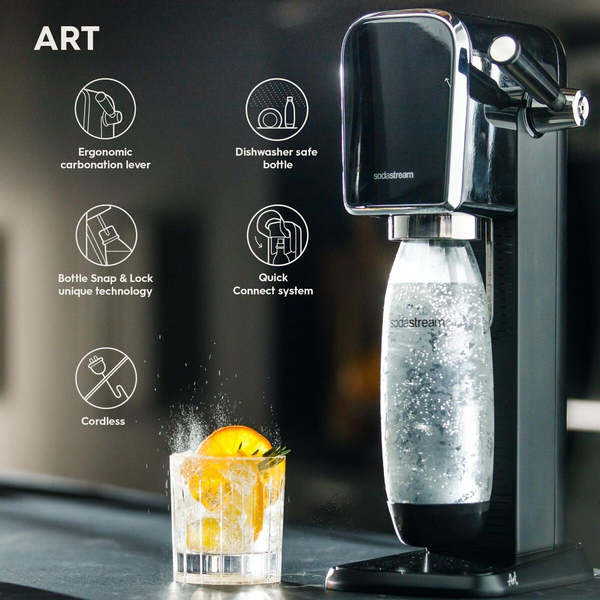 Soda Machine sodastream ART BLACK Black 1 L