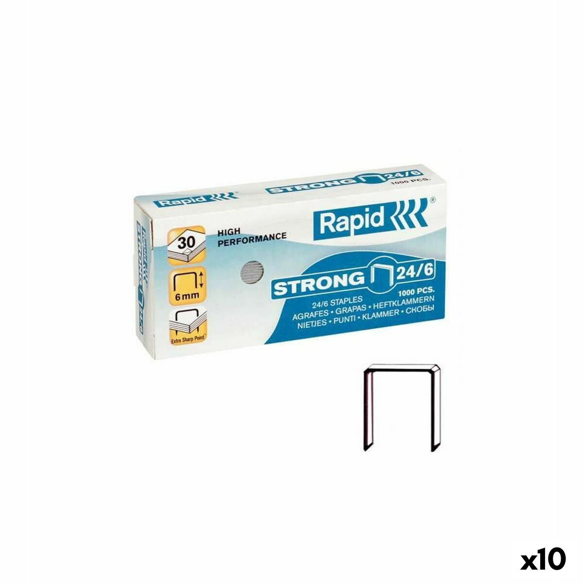 Staples Rapid 24/6 6 mm (10 Units) Staples Rapid 24/6 6 mm (10 Units)