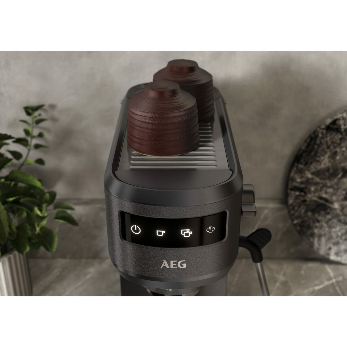 Express Manual Coffee Machine AEG EC6-1-6BST Black 1450 W 1 L
