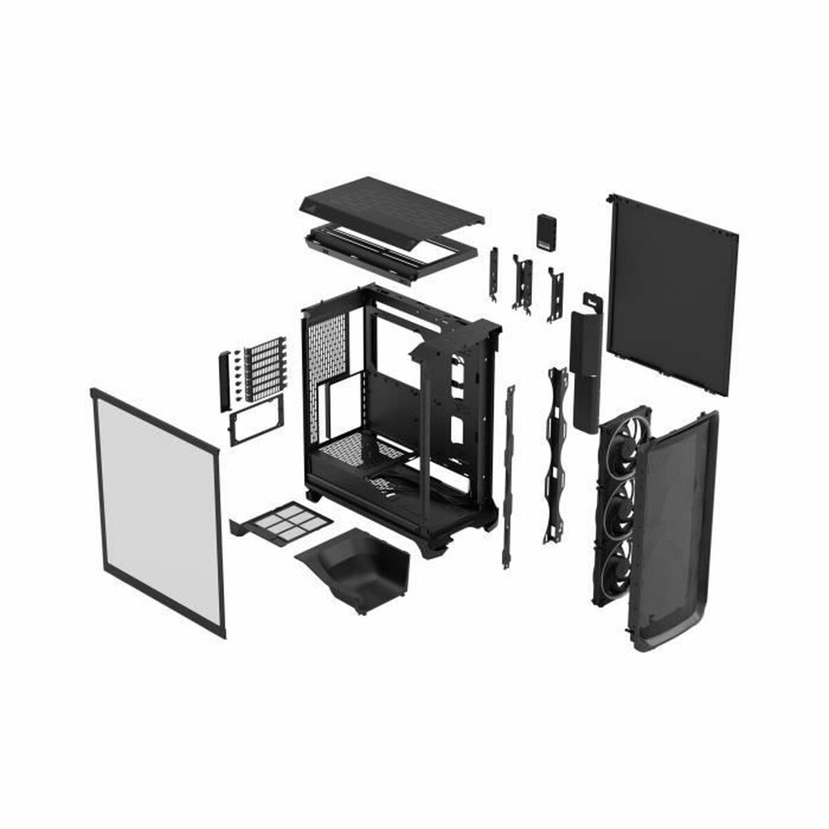 ATX Semi-tower Box Fractal Black