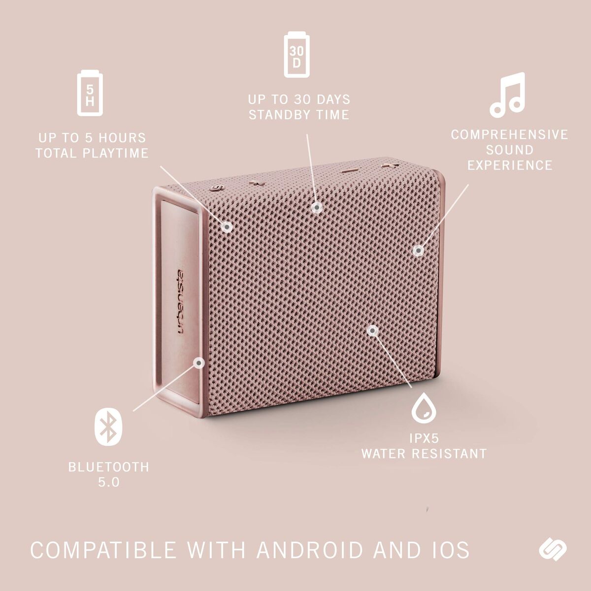 Portable Bluetooth Speakers Urbanista Sydney Rose gold 3 W 4 W