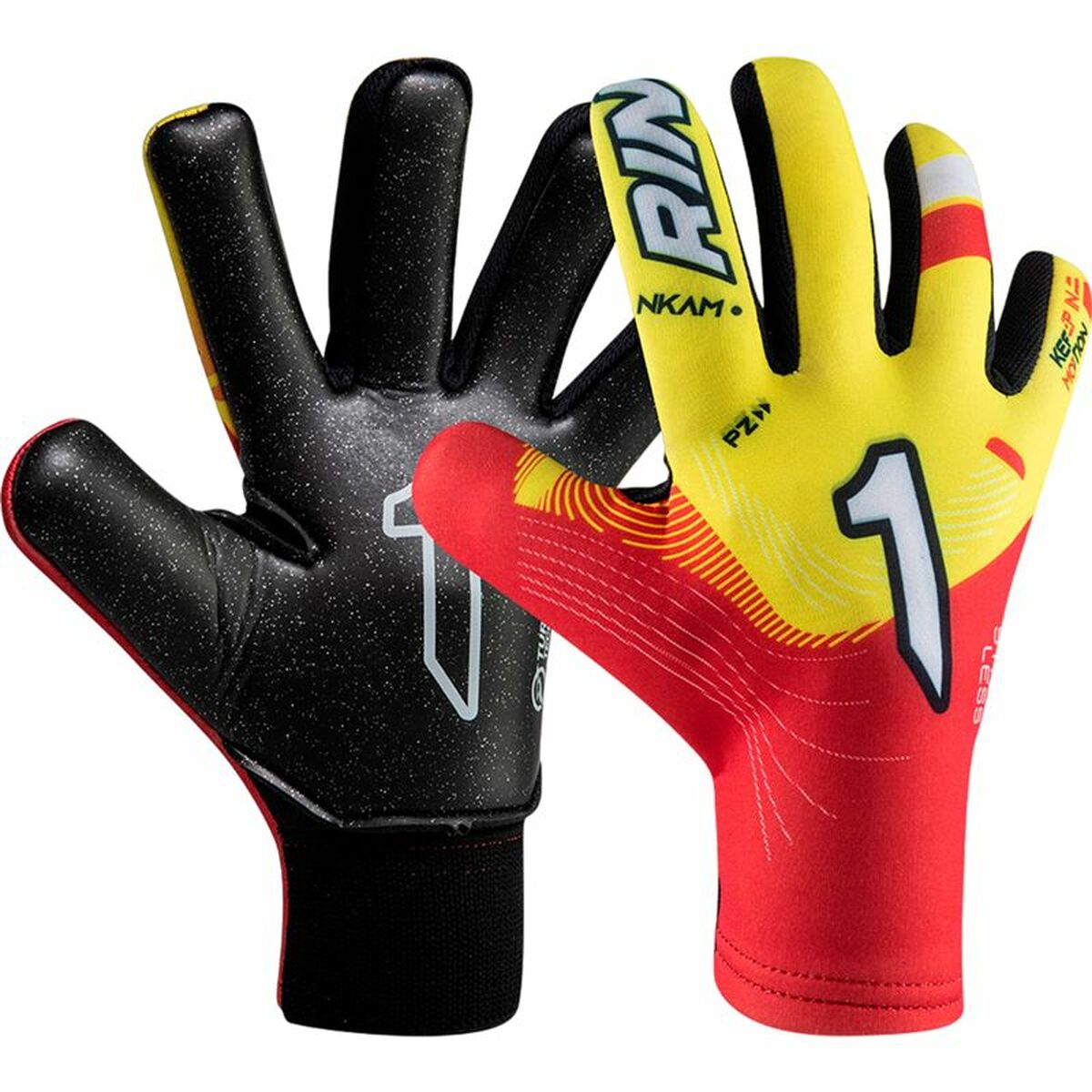 Goalkeeper Gloves Rinat Nkam As (Turf) Onana Yellow Red Adults Goalkeeper Gloves Rinat Nkam As (Turf) Onana Yellow Red Adults