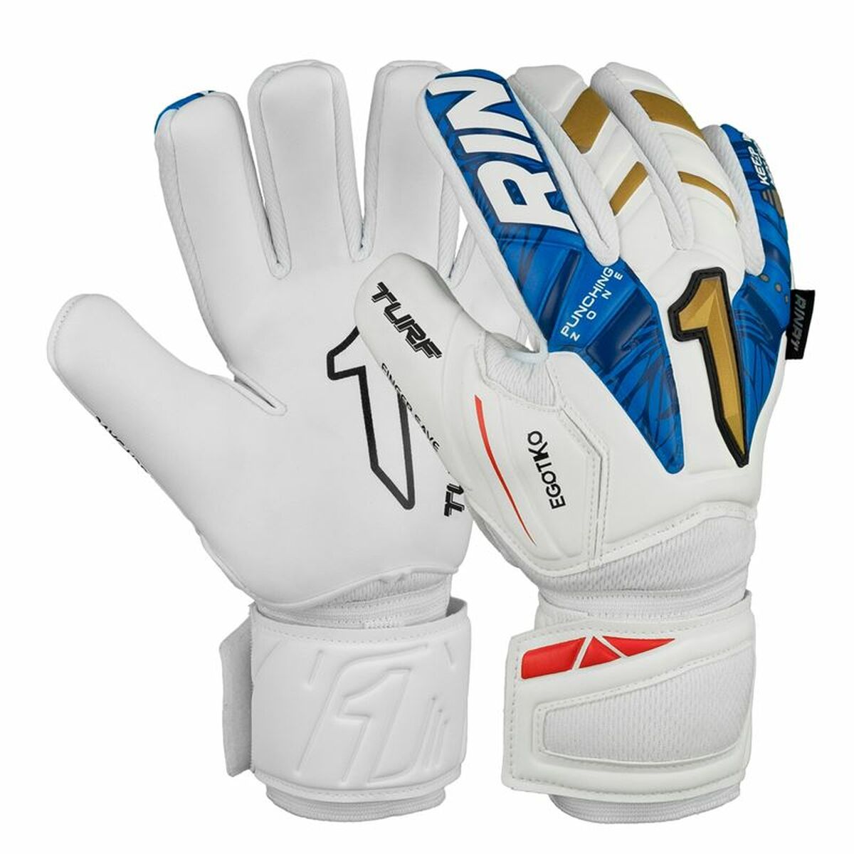 Goalkeeper Gloves Rinat Egotiko Vengador Spine Turf White Goalkeeper Gloves Rinat Egotiko Vengador Spine Turf White