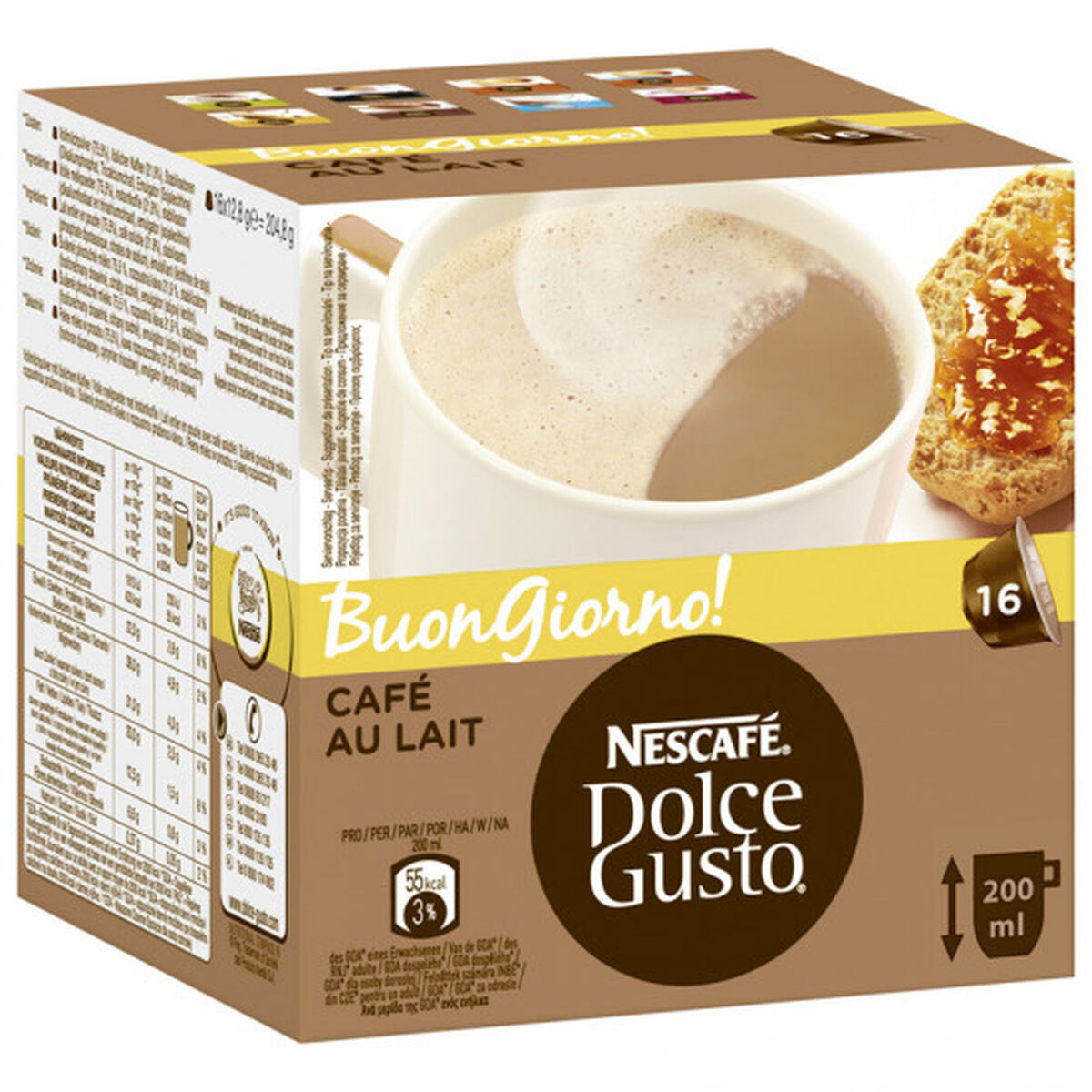 Coffee Capsules Au Lait Nestlé CAFECONLECHE (16 Units) (16 uds) Coffee Capsules Au Lait Nestlé CAFECONLECHE (16 Units) (16 uds)