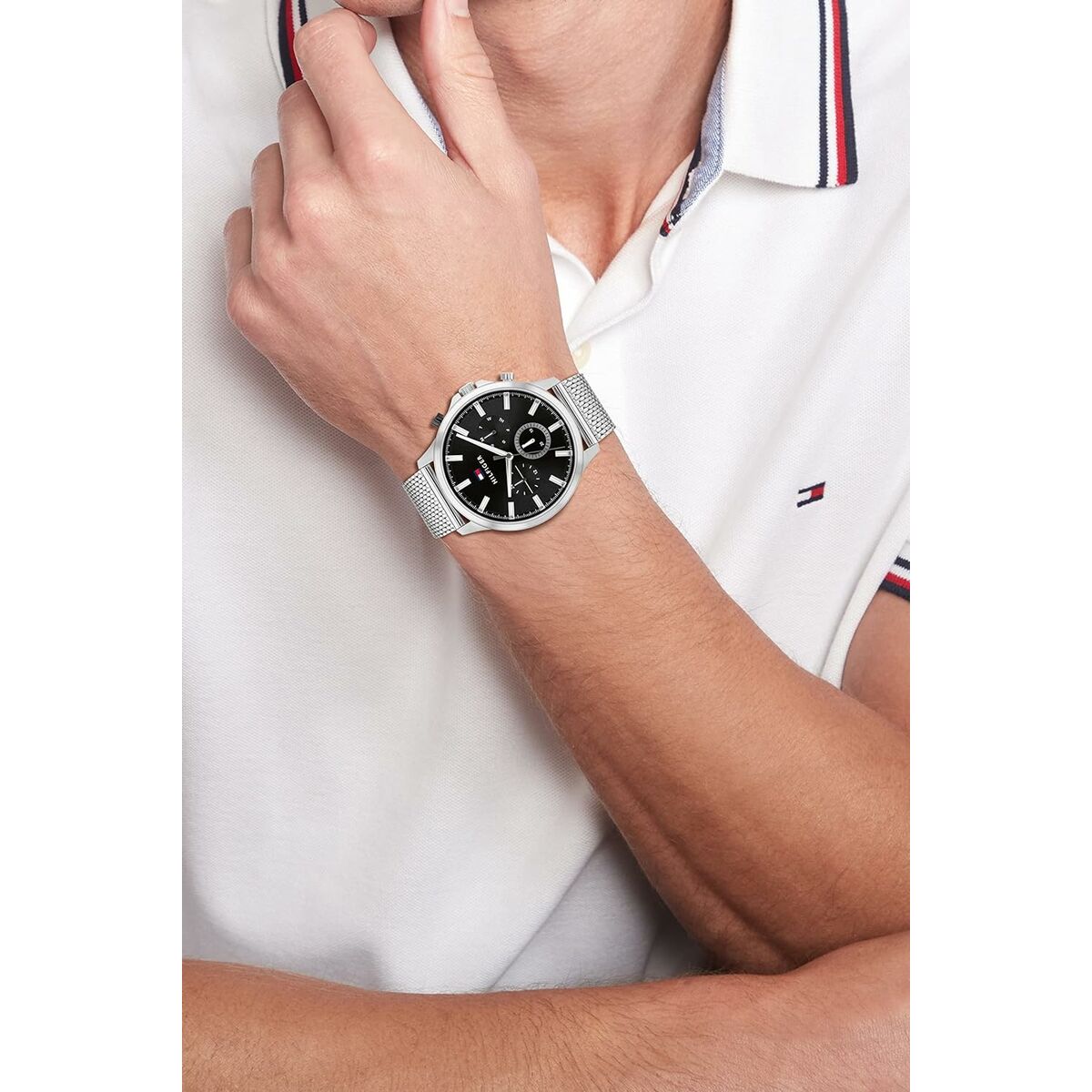 Men’s Watch Tommy Hilfiger RYDER Black Silver