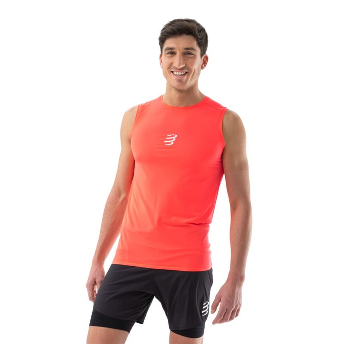 Men’s Sleeveless T-shirt Compressport Trail Racing Salmon
