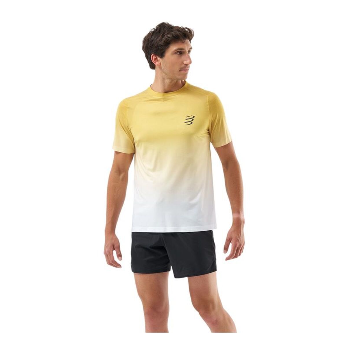 Men’s Short Sleeve T-Shirt Compressport Performance Yellow Men’s Short Sleeve T-Shirt Compressport Performance Yellow