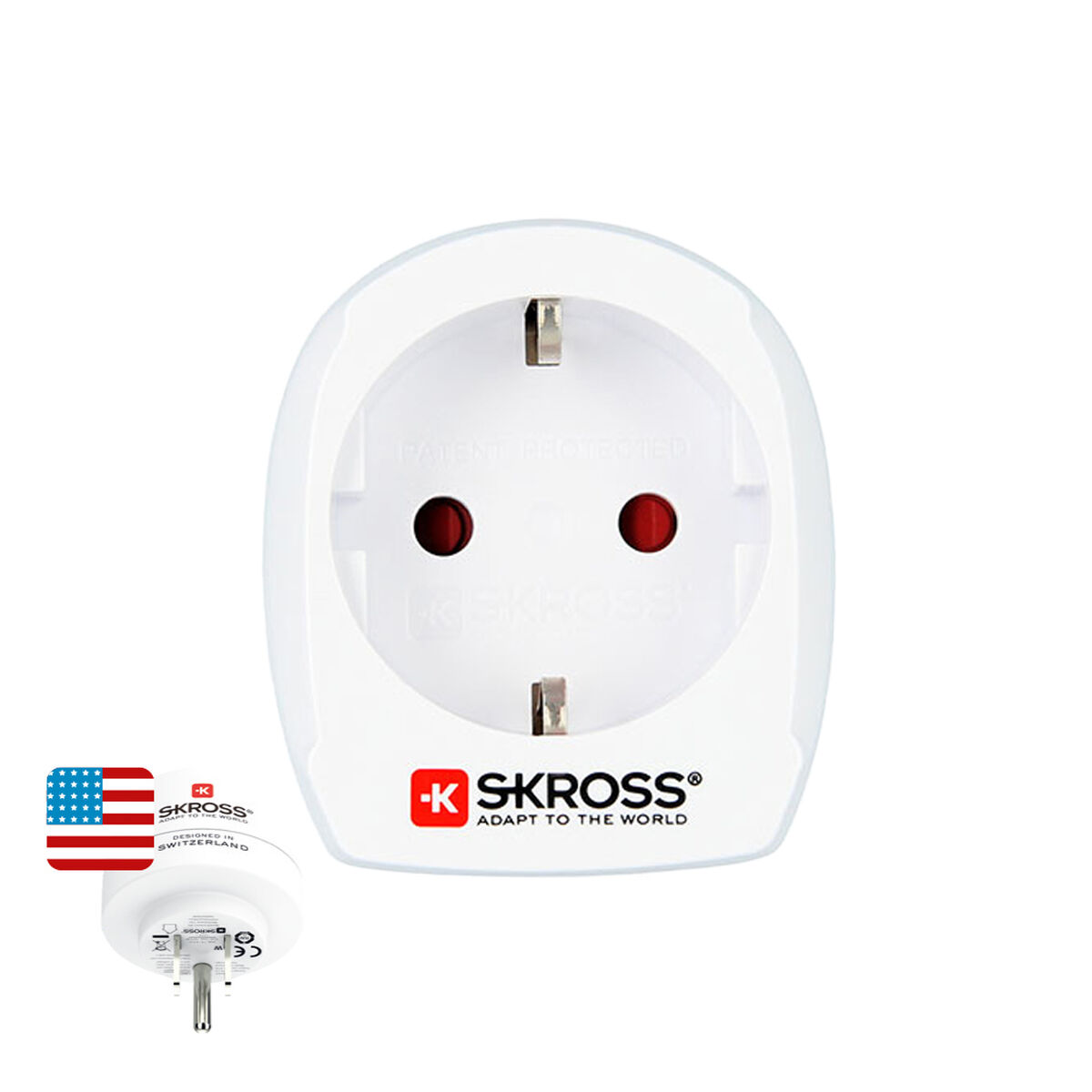 Current Adaptor Skross 1500203-E European United States Current Adaptor Skross 1500203-E European United States