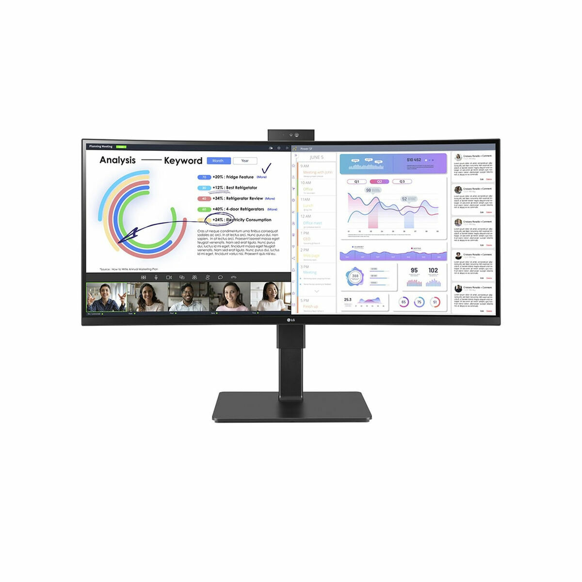 Monitor LG 34BQ77QC-B Wide Quad HD 34″ 60 Hz
