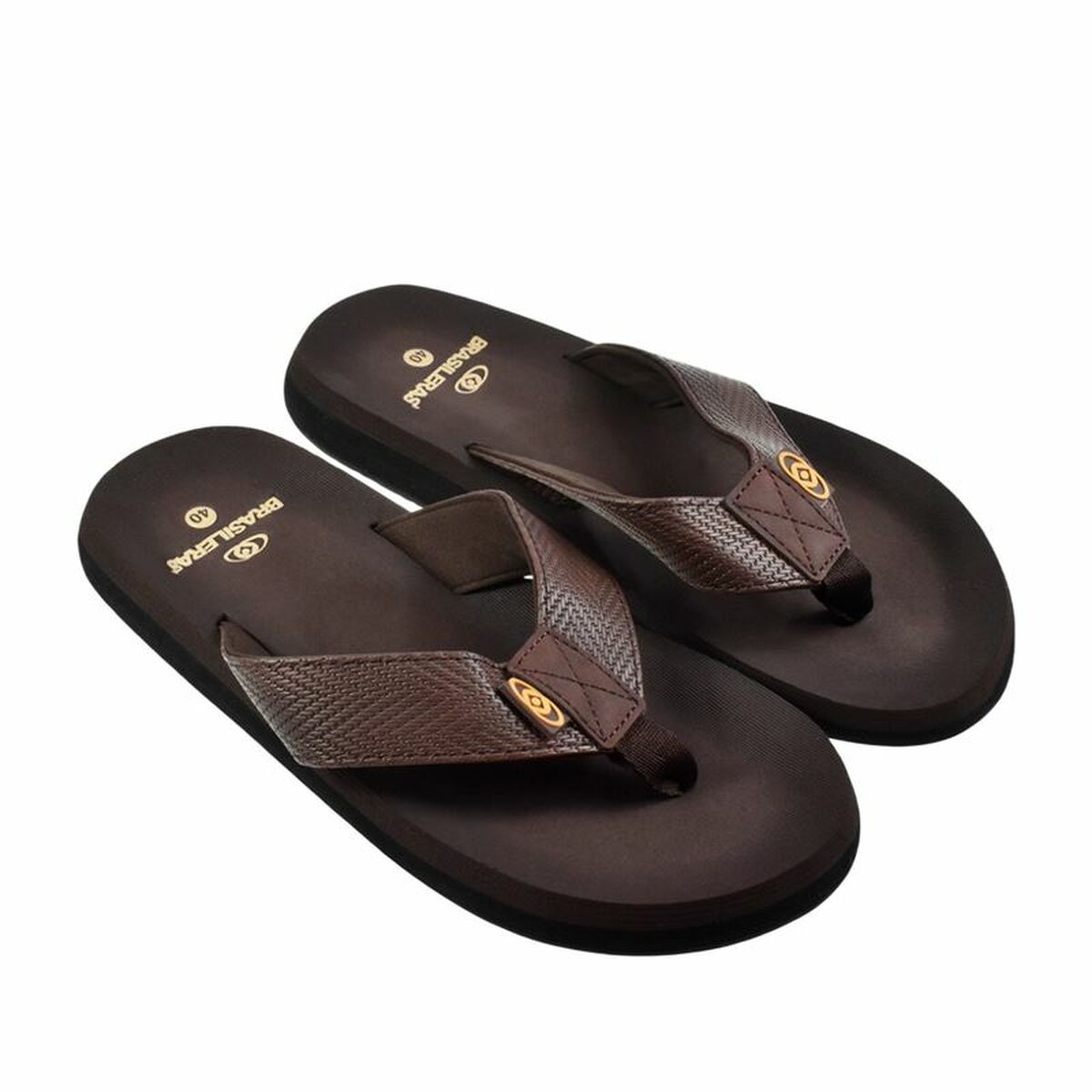 Men’s Flip Flops Brasileras Puff Brown