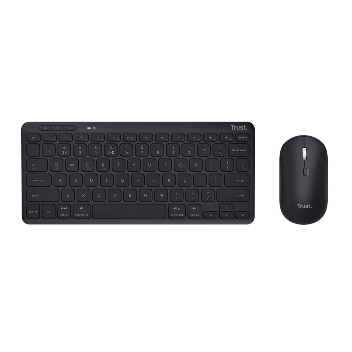 Keyboard and Mouse Trust 25061 Black Spanish QWERTY Keyboard and Mouse Trust 25061 Black Spanish QWERTY