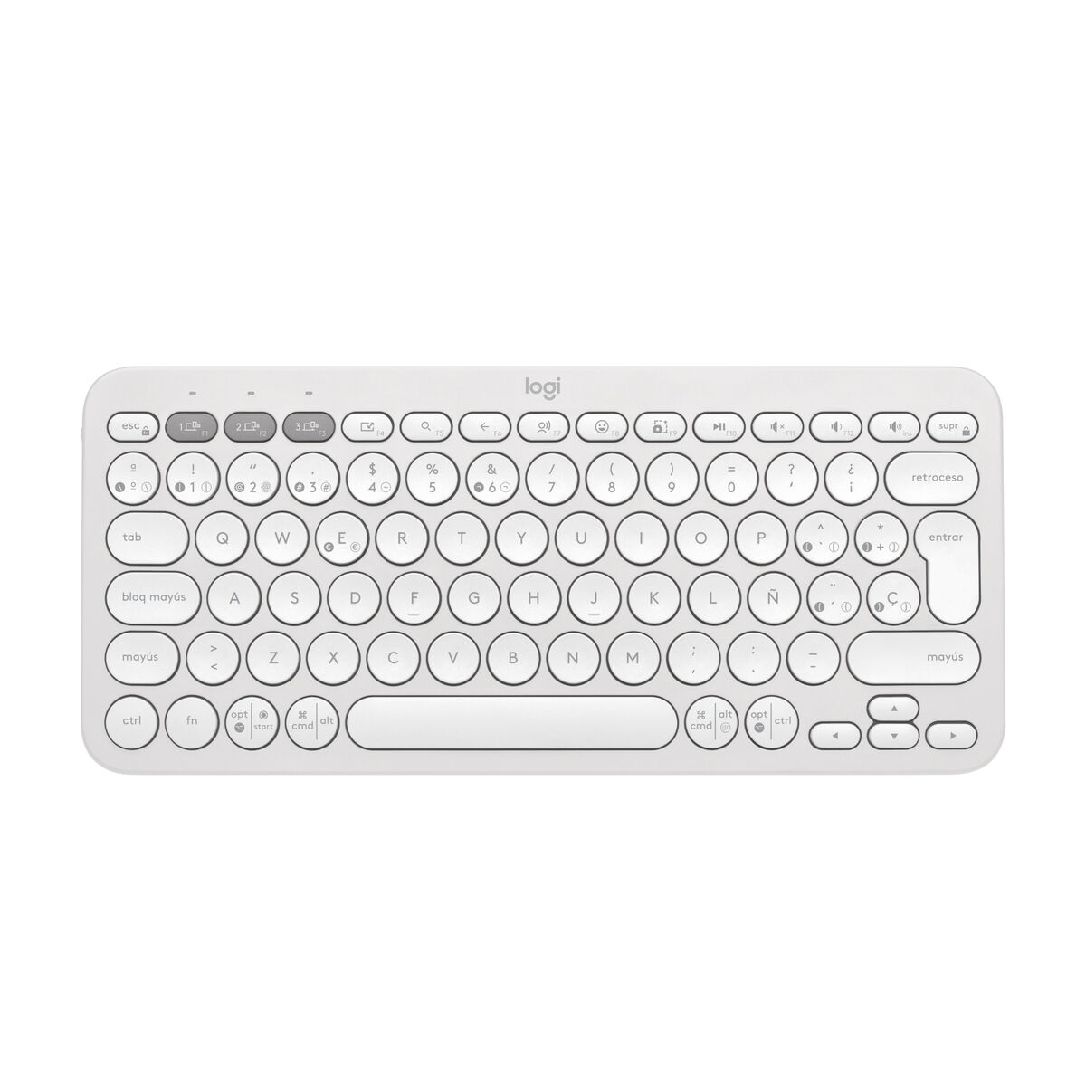 Wireless Keyboard Logitech K380s White Spanish Qwerty Wireless Keyboard Logitech K380s White Spanish Qwerty