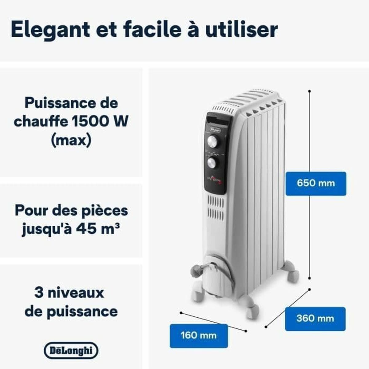 Radiator DeLonghi DRAGON TRD50615 1500 W